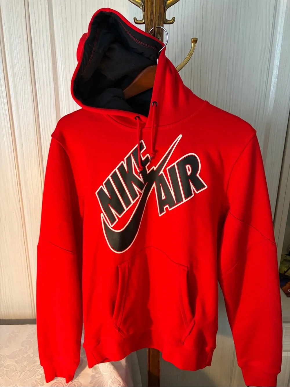 Nike Red Hoodie with Black Nike Air Logo